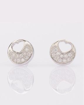 925 silver heart shaped studs