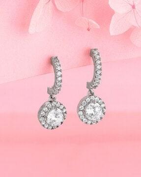 925 silver zircon drizzle drop earrings