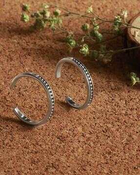 925 sterling oxidised silver bead toe ring