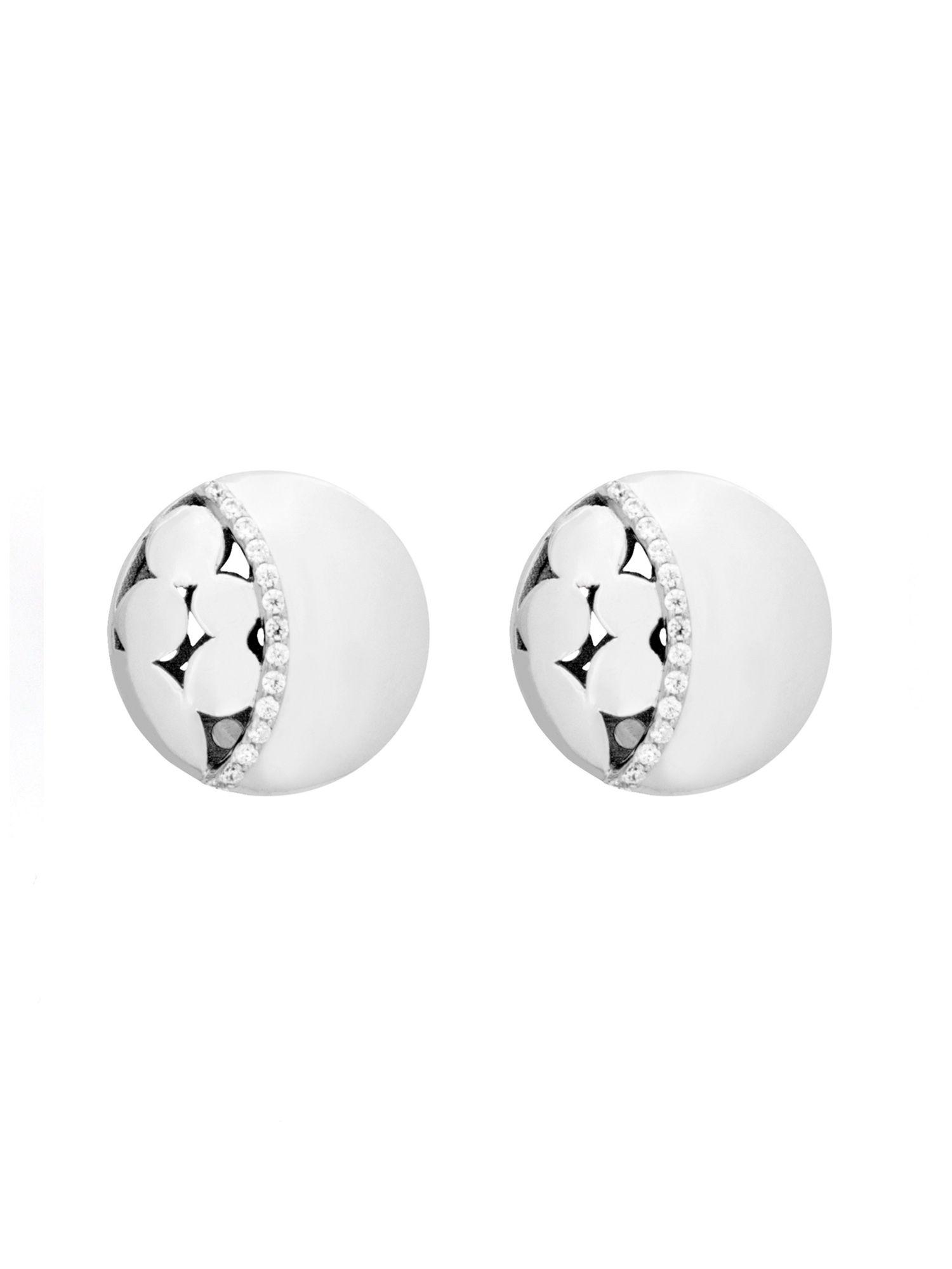 925 sterling silver american diamond sparkly tops stud earrings for women girls one size