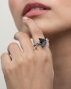 925 sterling silver butterfly-design ring