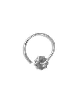 925 sterling silver floral design nosepin