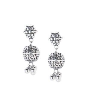 925 sterling silver floral jhumka earrings