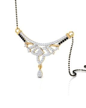 925 sterling silver gaurika silver mangalsutra with chain