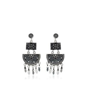 925 sterling silver geometric dangler earrings