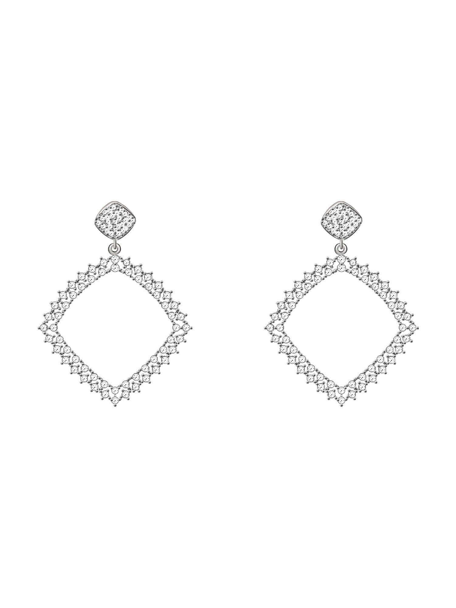 925 sterling silver geometry drop earrings for women(one size)