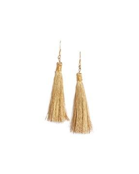 925 sterling silver gold-plated drop earrings