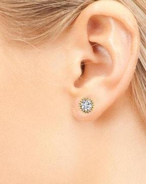 925 sterling silver gold-plated stud earrings