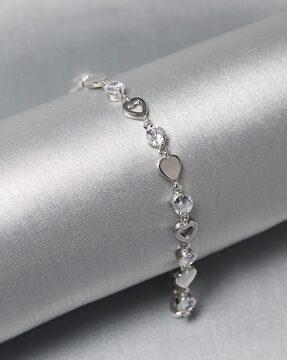 925 sterling silver heartlock silver bracelet