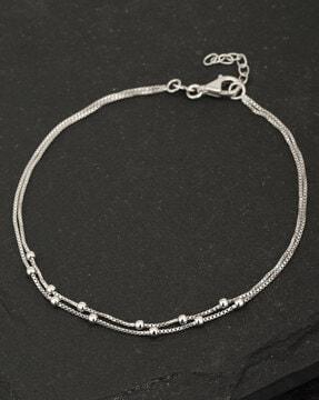 925 sterling silver layered anklet vana027