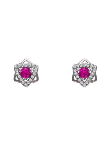 925 sterling silver pop pink star earrings for women