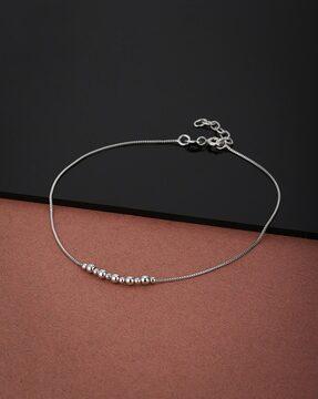 925 sterling silver rhodium-plated anklet vana002