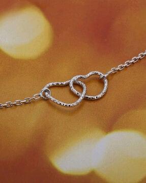 925 sterling silver rhodium-plated anklet vana003