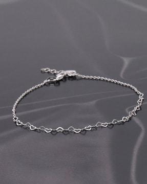 925 sterling silver rhodium-plated anklet vana007