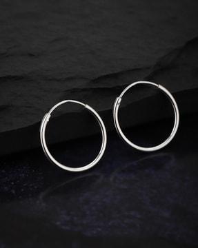 925 sterling silver rhodium-plated hoops & huggie earrings s527601/1