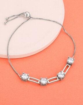 925 sterling silver zircon dazzling bracelet