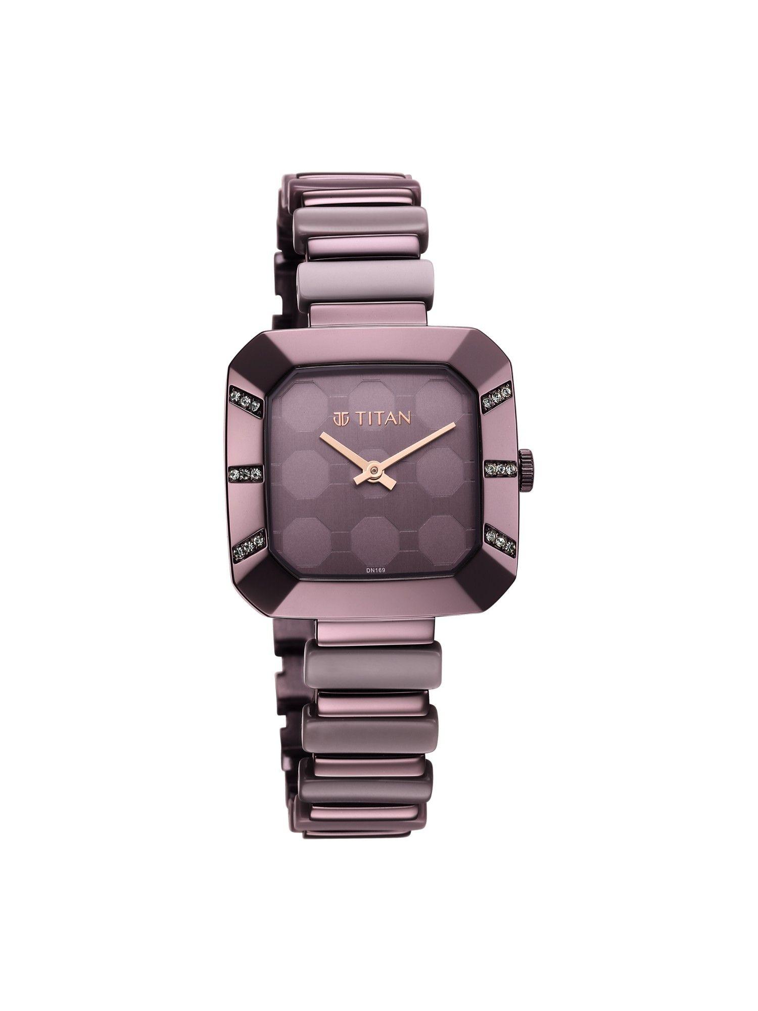 95208qd01 purple glitz purple dial analog watch for women