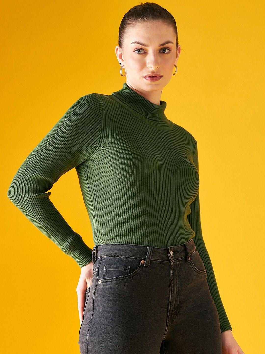 98 degree north ribbed turtle neck cotton pullover