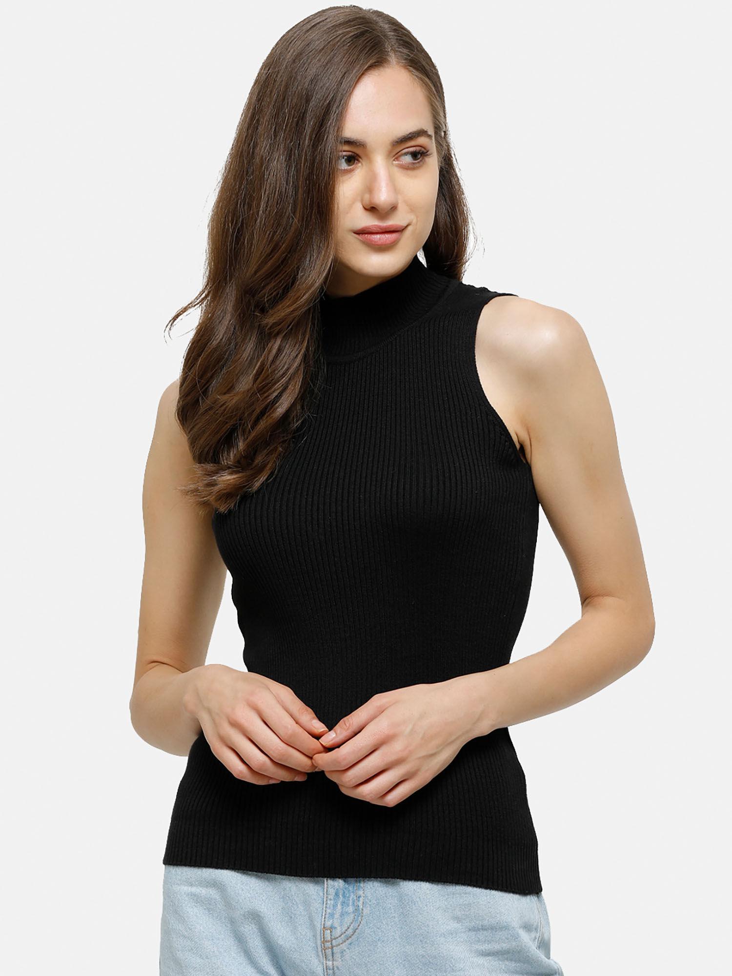 98 degree north's black sleeveless sweater