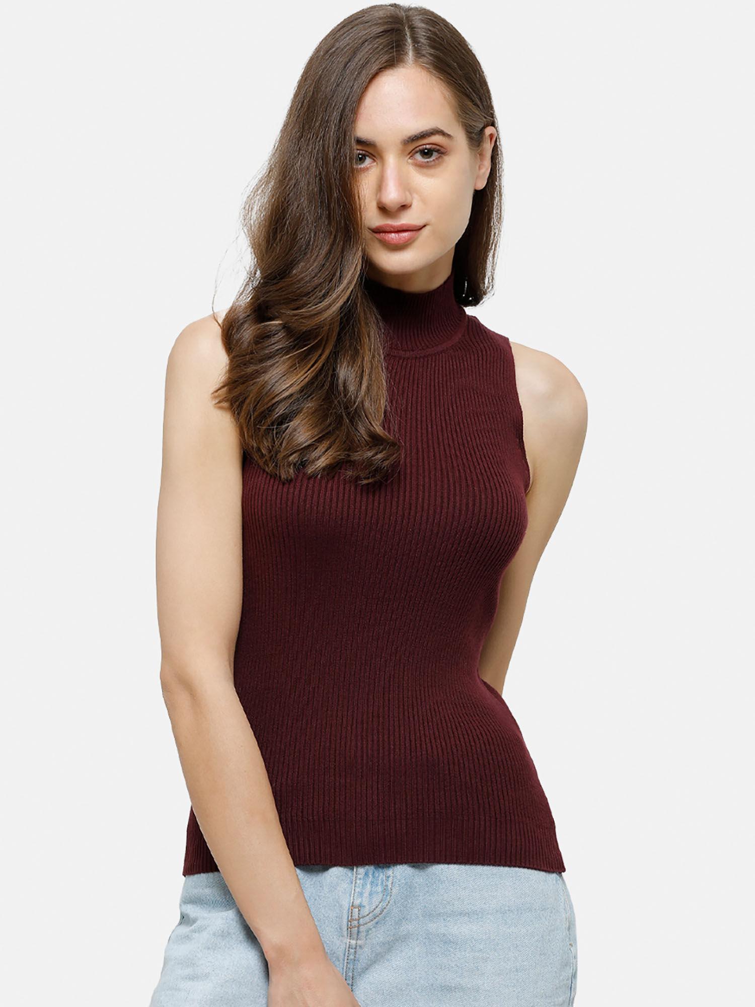 98 degree north's burgundy sleeveless sweater