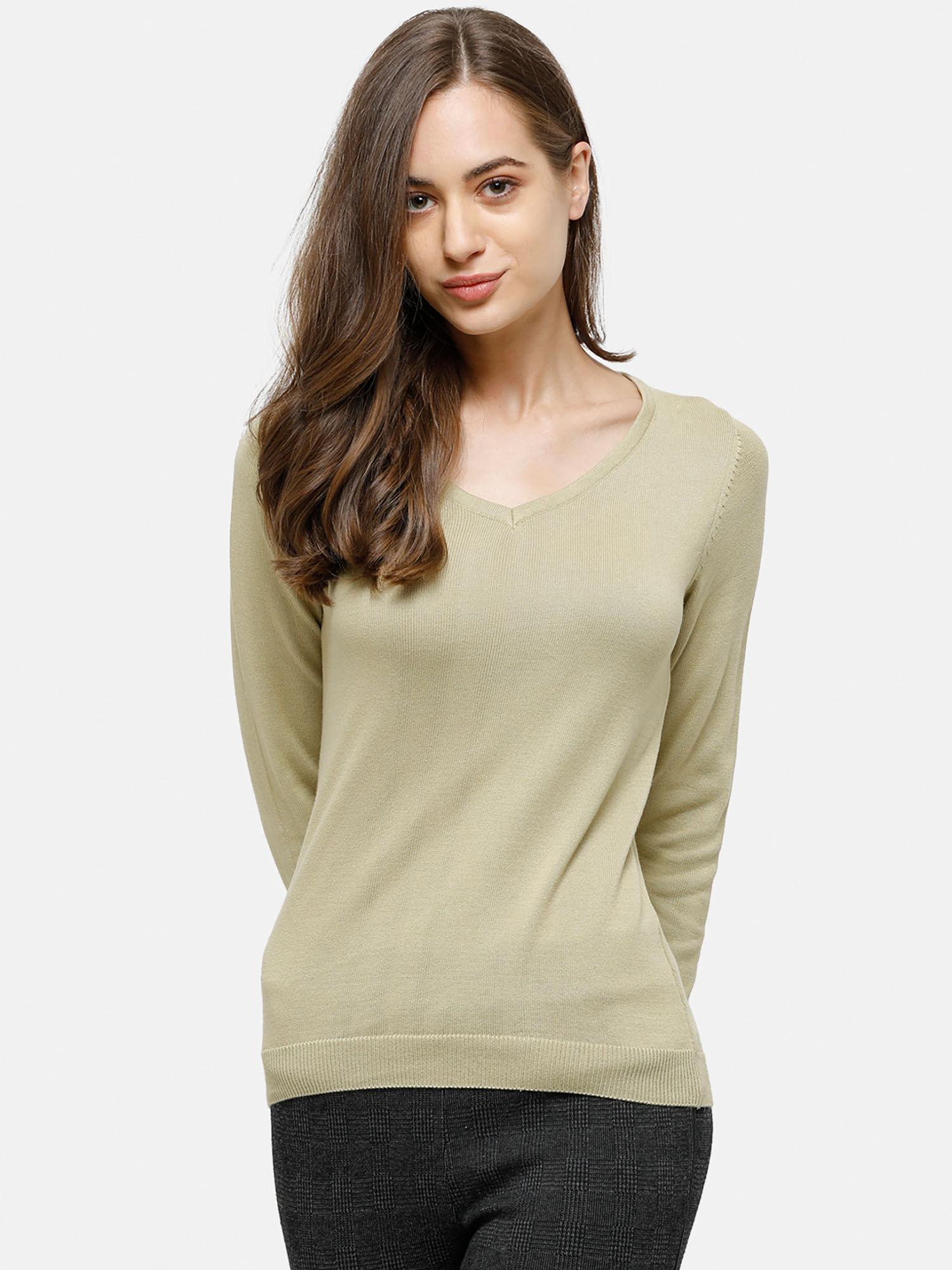 98 degree north's olive full sleeves sweater