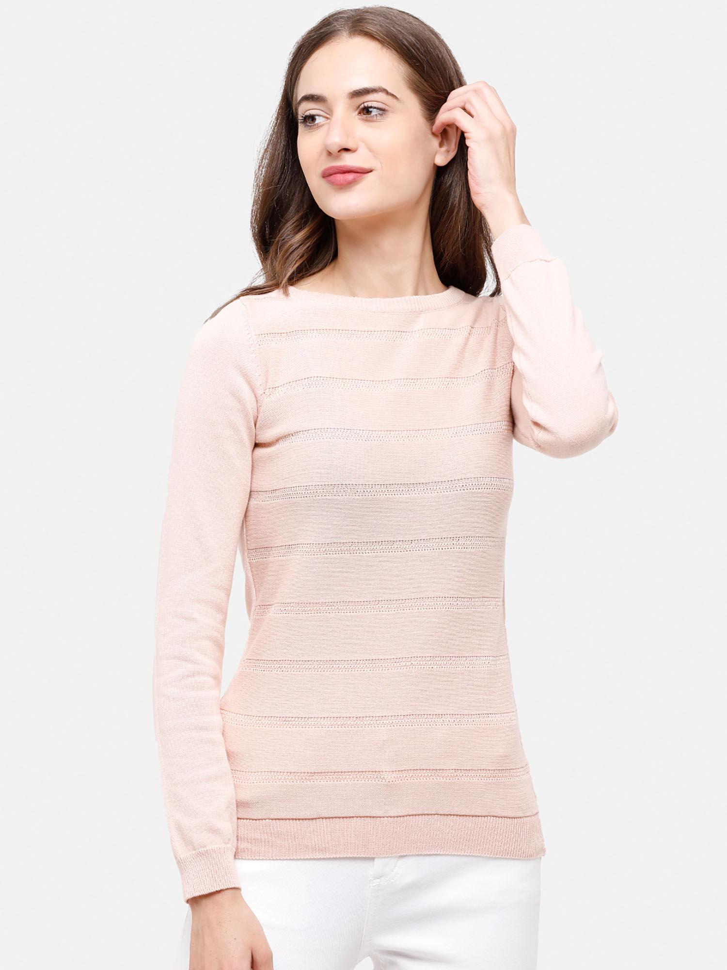 98 degree north's pink full sleeves sweater