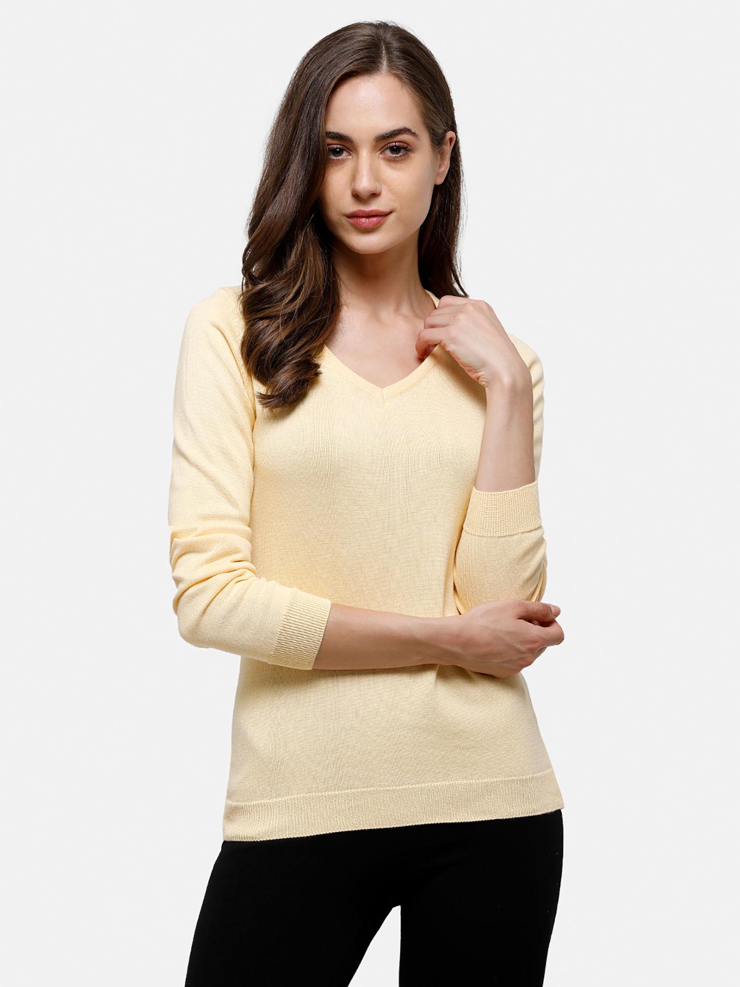 98 degree north's yellow full sleeves sweater