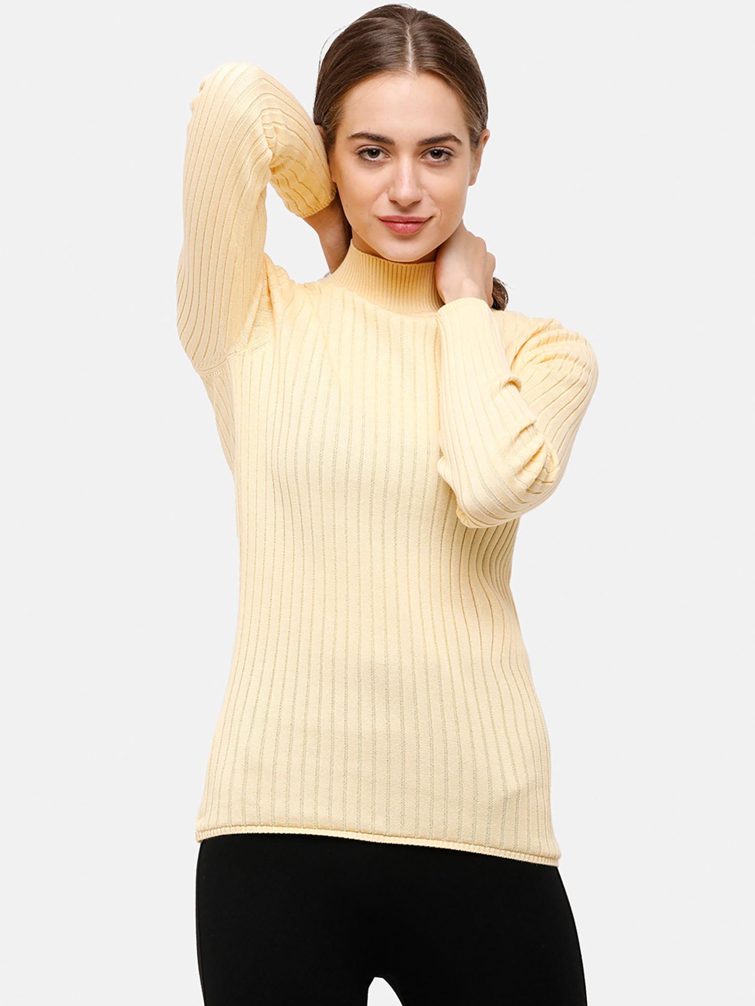 98 degree north's yellow full sleeves sweater