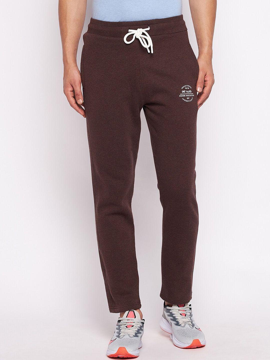 98 degree north men coffee brown solid track pant