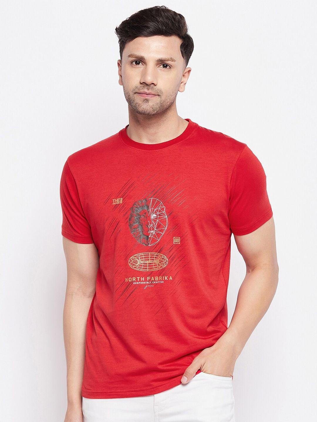 98 degree north men graphic printed cotton t-shirt