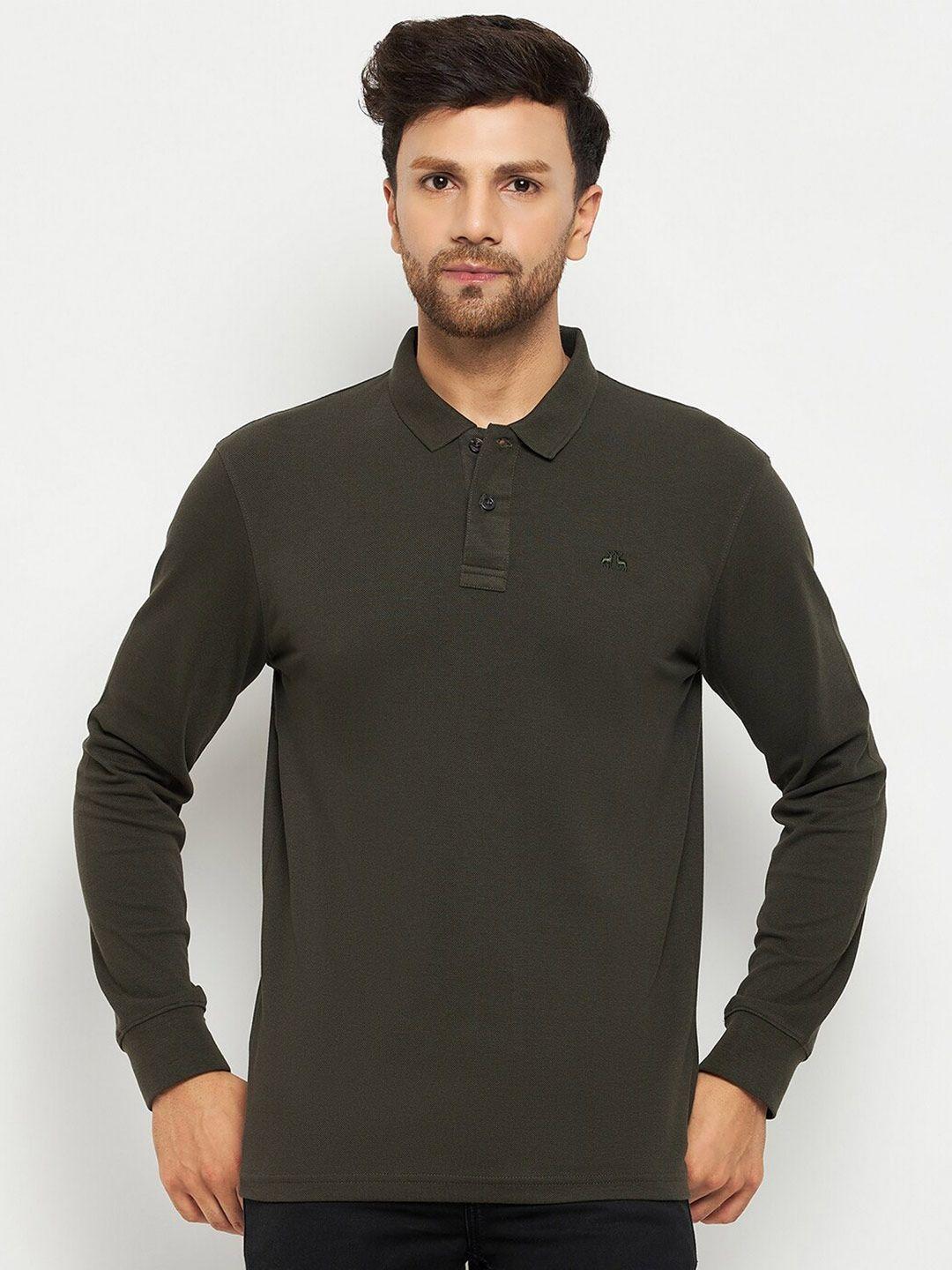 98 degree north polo collar long sleeve cotton regular t-shirt