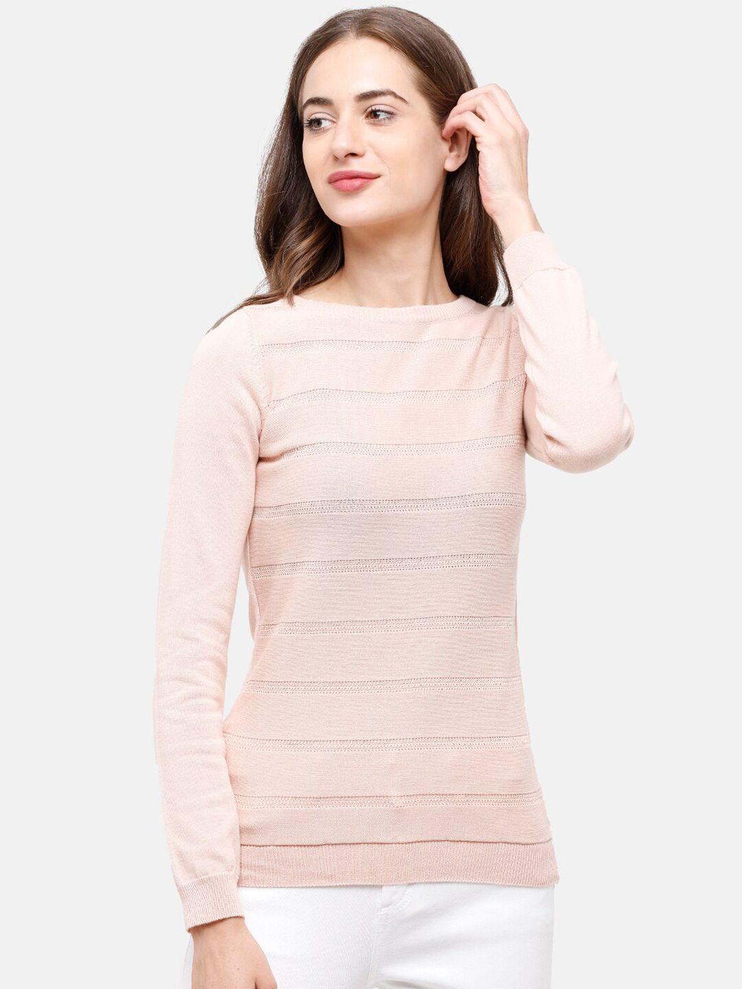 98 degree north women pink self design sweater