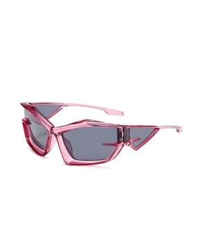 98020-pink uv-protected full-rim sunglasses
