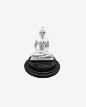999 silver meditating buddha idol