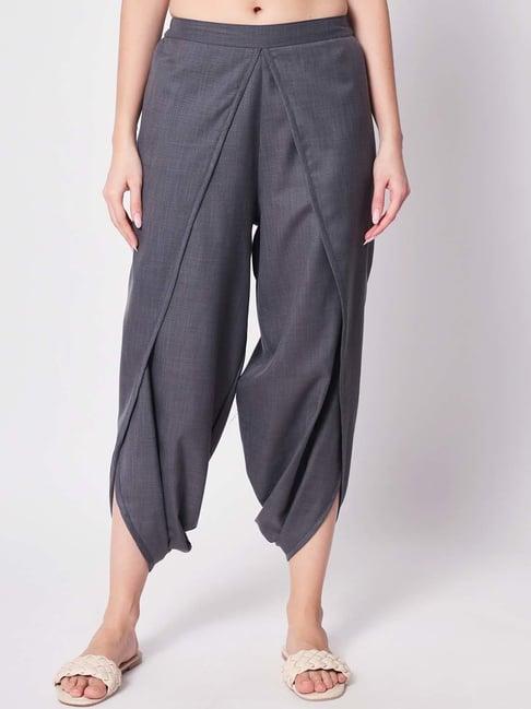 9rasa grey cotton dhoti pants