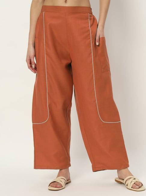 9rasa rust cotton pants