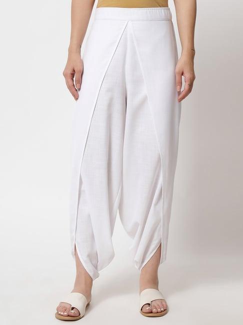 9rasa white cotton dhoti pants