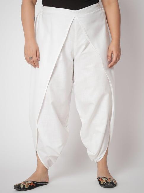 9rasa white plus size dhoti pants