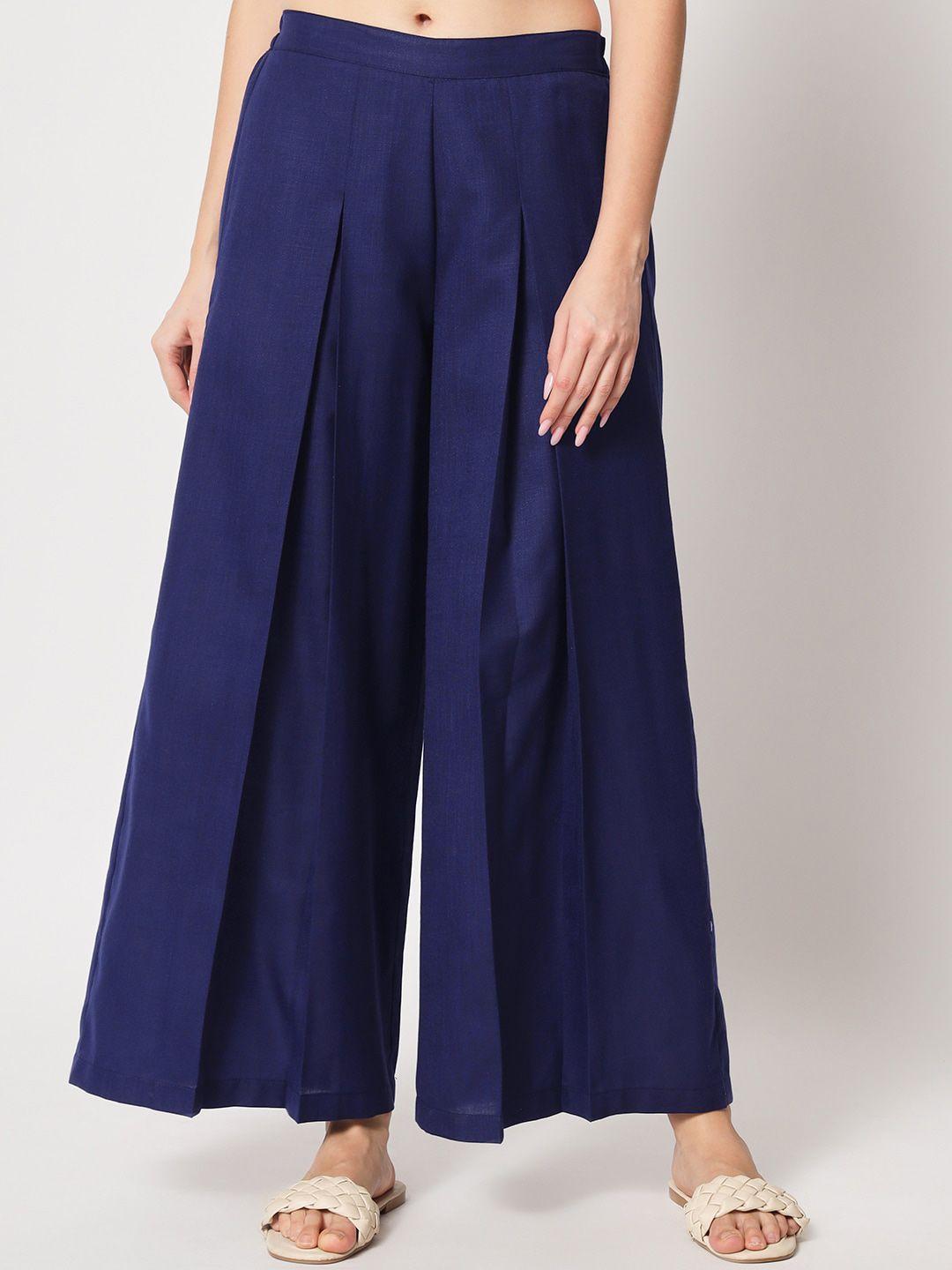 9rasa women pleated cotton trouser