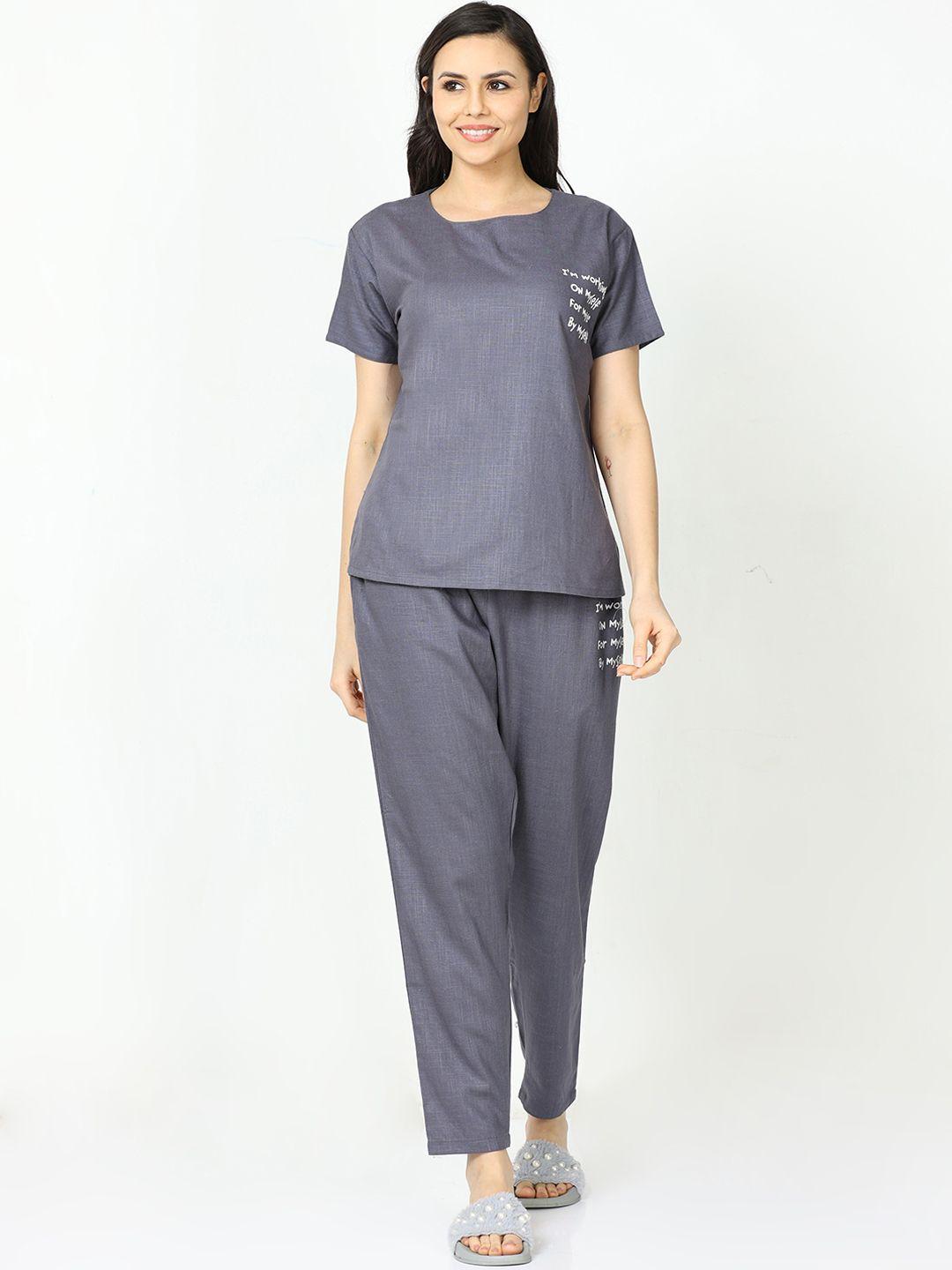 9shines label cotton linen round neck top with trousers co-ords