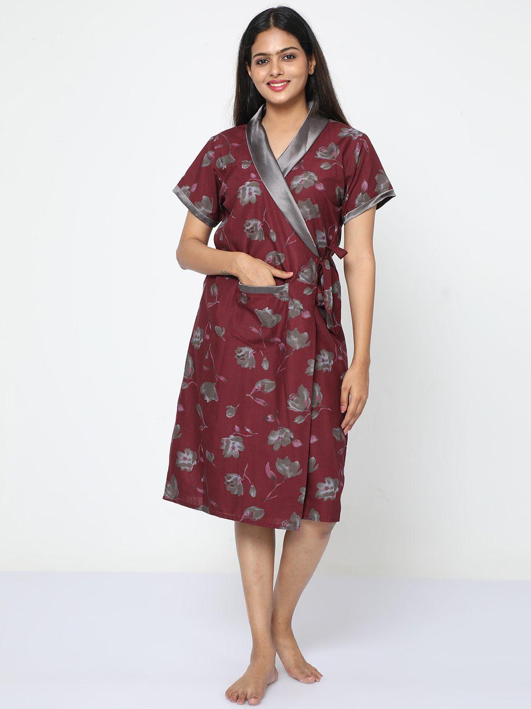 9shines label floral printed nightdress