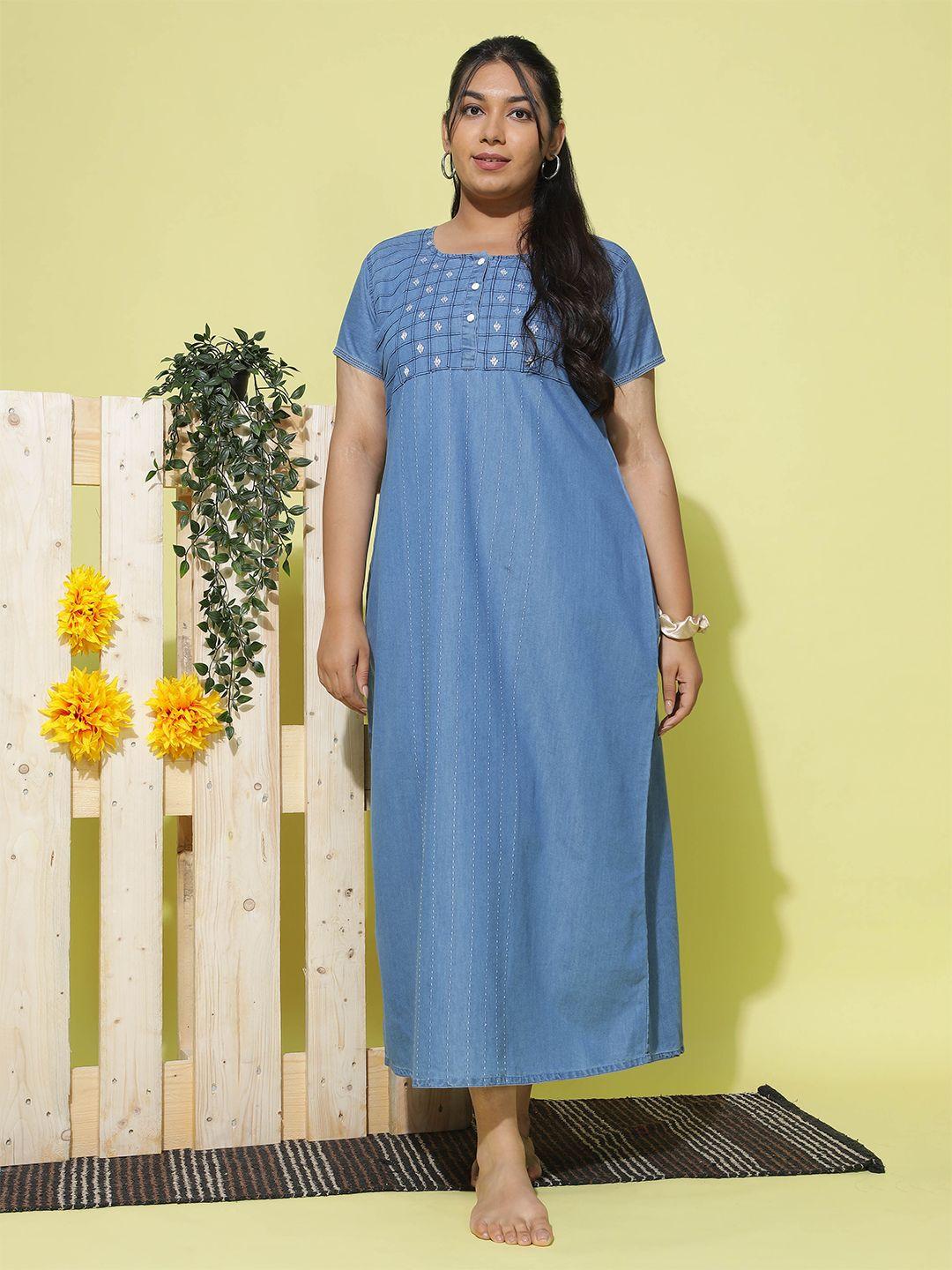 9shines label pure cotton maxi nightdress