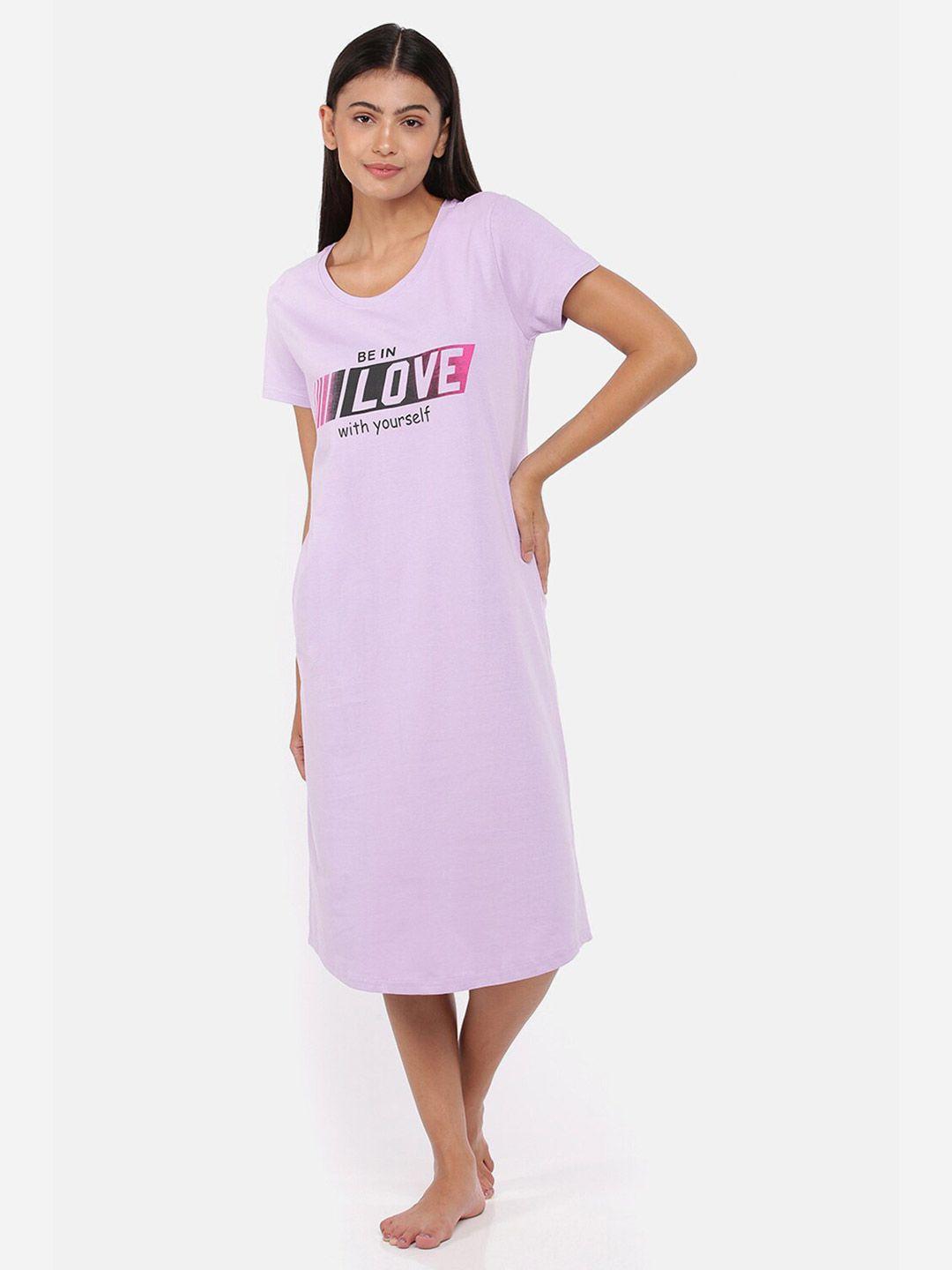 9shines label women printed pure cotton nightdress