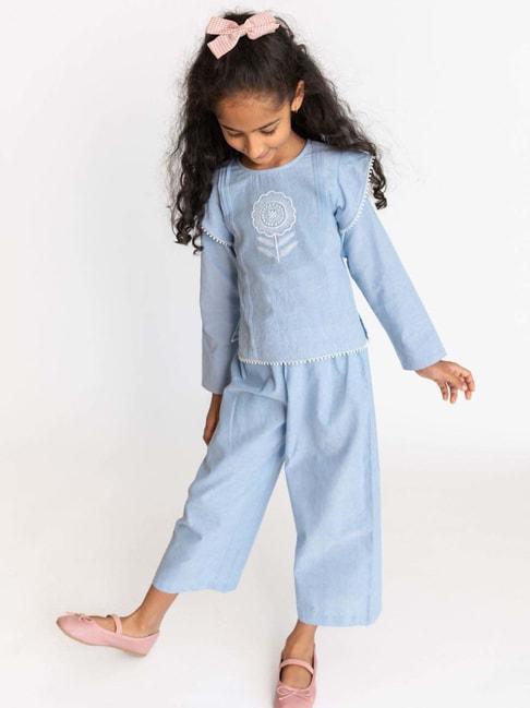 a-little-fable-blue-cotton-embroidered-full-sleeves-top-set