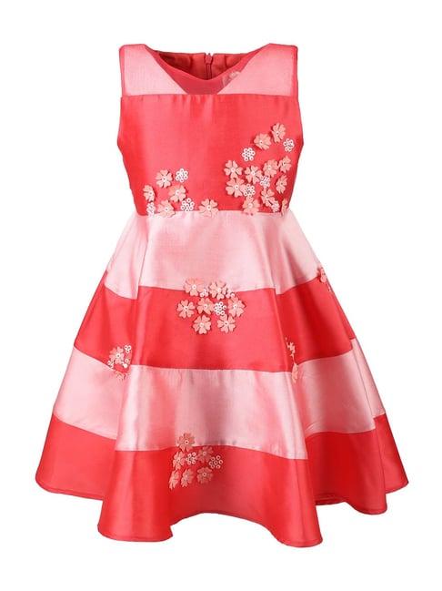 a little fable kids coral embellished dress