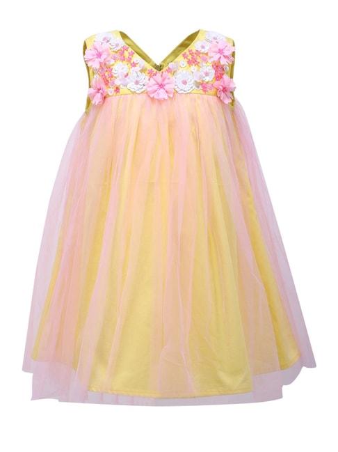 a little fable kids yellow applique dress