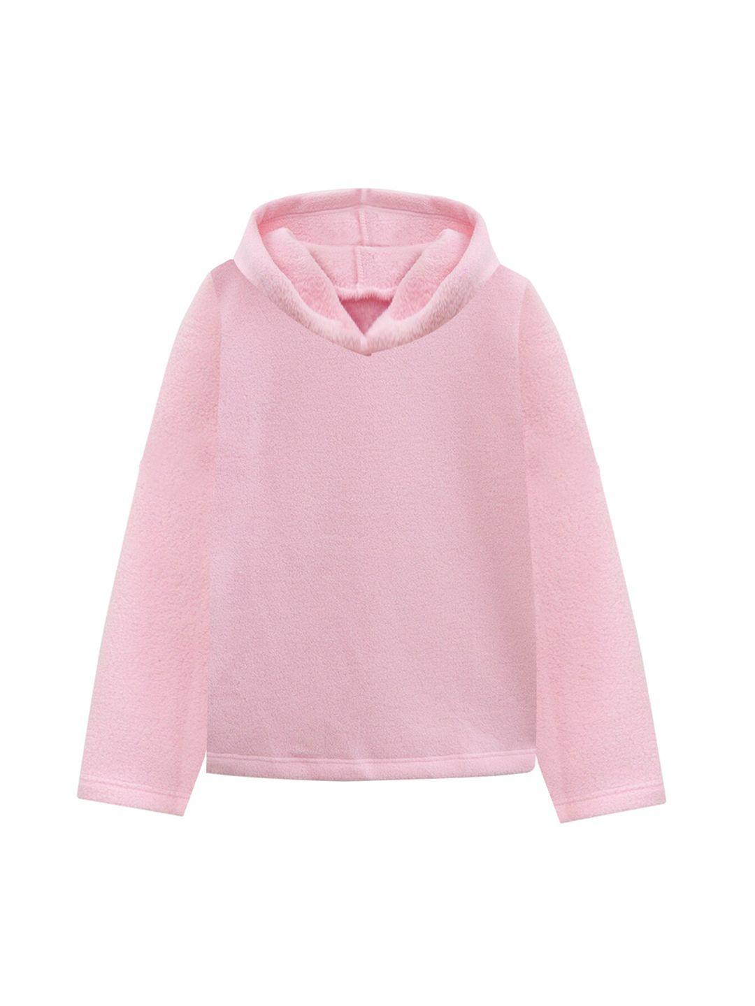 a t u n women pink hooded sweatshirt