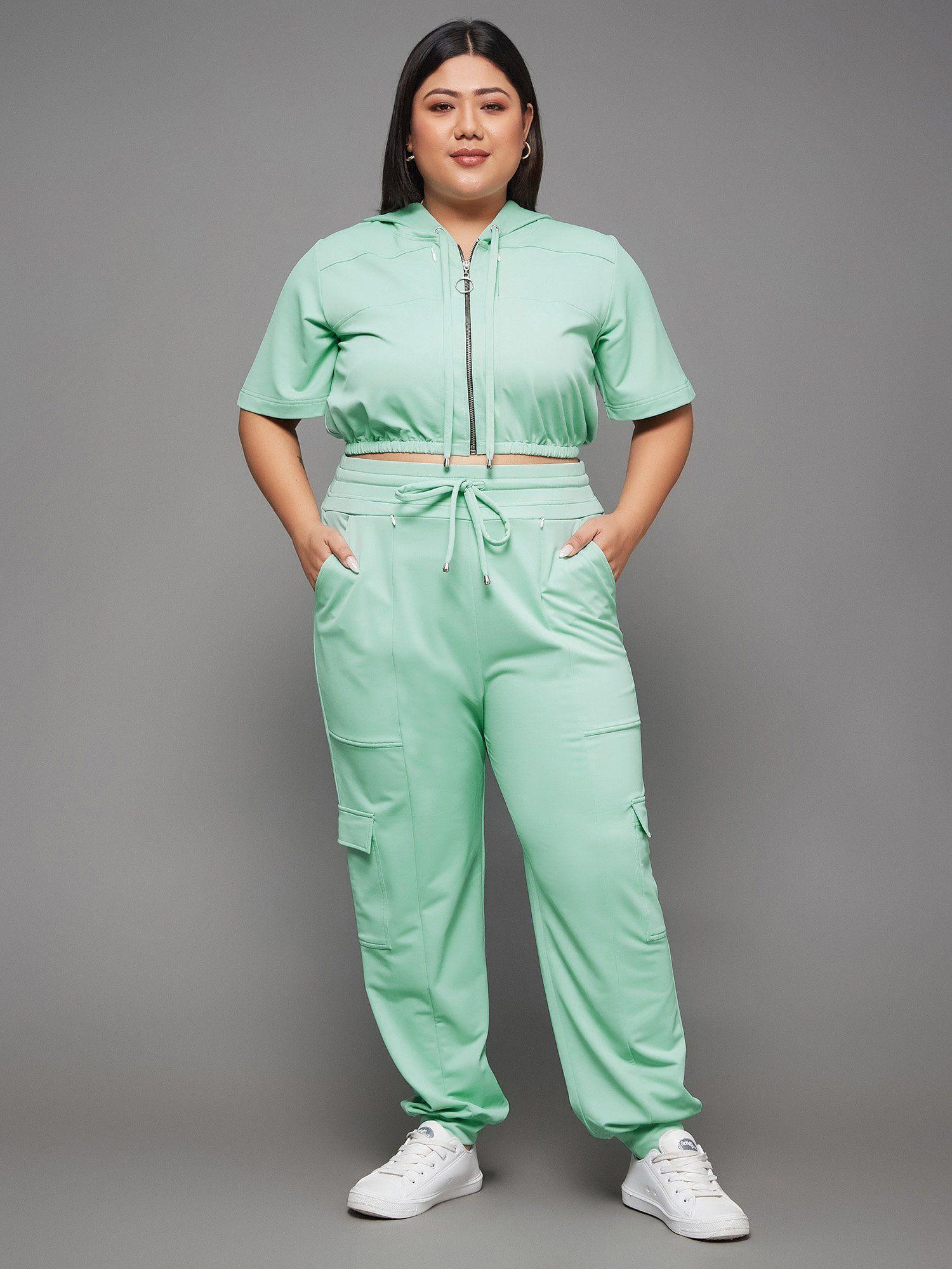 a+ curve collection plus size cropped co-ord set - mint