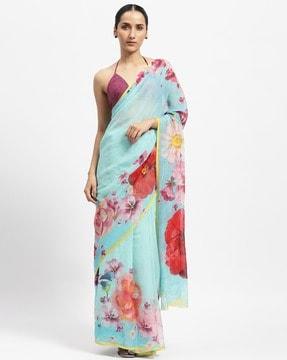 a boon in june printed saree