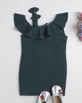 a-line dress with ruffled detail